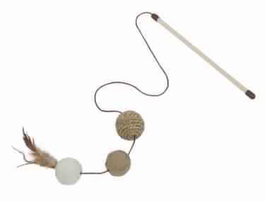 Paw & Joy Biggest Pet Supplies brand in Egypt | 66909 NOBBY Rod with sisal fish rod 25 cm; balls 4-5 cm
