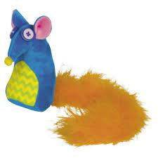 Paw & Joy Biggest Pet Supplies brand in Egypt | 66939 Colorfull mouse with feathers & catnip 10 cm / 24 cm