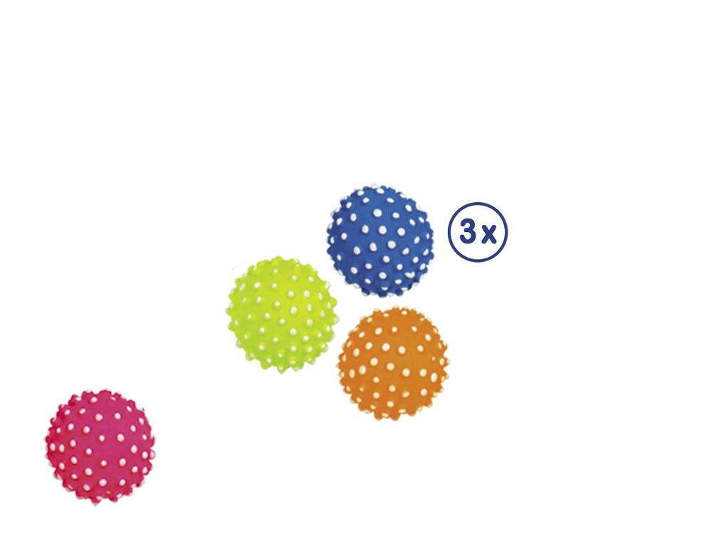 Paw & Joy Biggest Pet Supplies brand in Egypt | 67205 NOBBY Foam rubber balls w. pins assorted 7,2 cm; Net of 3 pcs