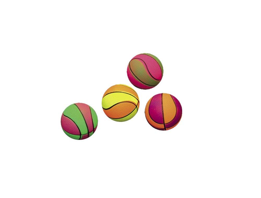 Paw & Joy Biggest Pet Supplies brand in Egypt | 67239 Foam rubber Basketballs assorted 6,3 cm; Net of 4 pcs