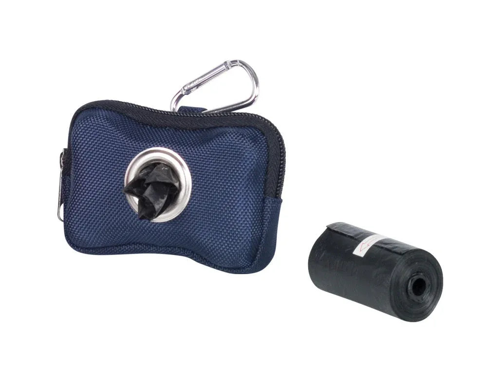 67366 NOBBY TidyUp Poop bag dispenser "HARDY" blue, 10 x 3 x 7 cm incl. 2 rolls with 15 bags - Paw & Joy