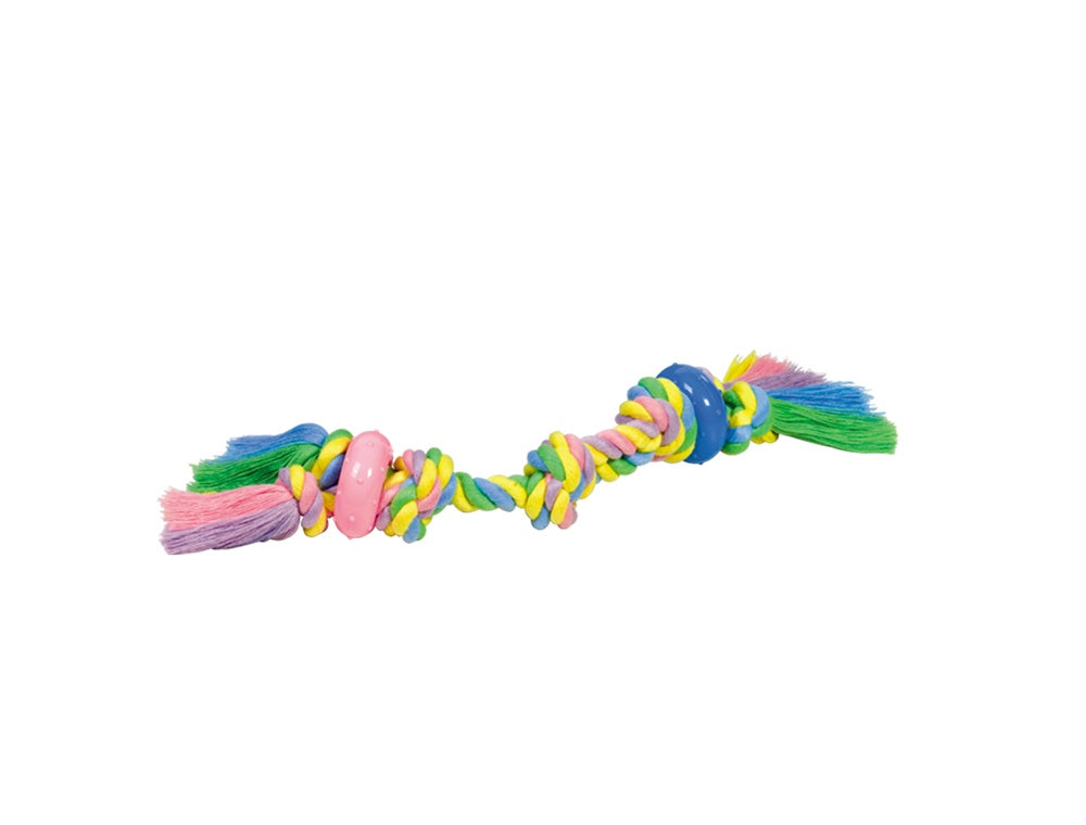 67439 NOBBY Rope Toy, Puppy Box "Cotton rope with rubber" 40 cm -  - PetsOffice