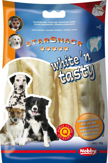 68008 NOBBY White n Tasty Chewing Rolls 15 cm, 5 pcs - Paw & Joy