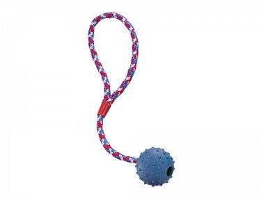 Paw & Joy Biggest Pet Supplies brand in Egypt | 69009 NOBBY Rubber ball with nops, bell and rope / 7 cm