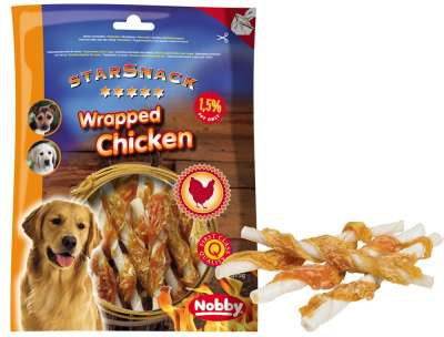 Paw & Joy Biggest Pet Supplies brand in Egypt | 70069 NOBBY StarSnack Barbecue Wrapped Chicken 375g