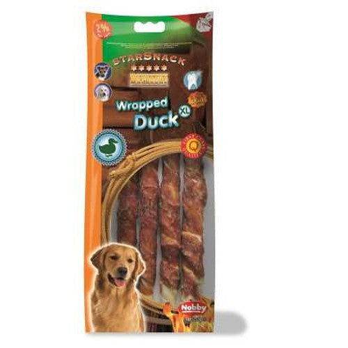 Paw & Joy Biggest Pet Supplies brand in Egypt | 70077 NOBBY StarSnack Barbecue Wrapped Duck XL, 253 g