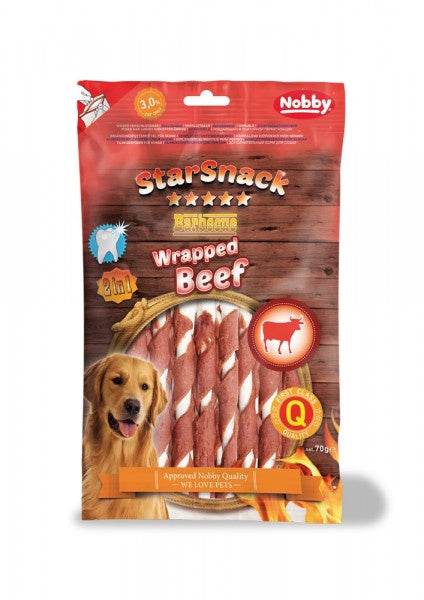 Paw & Joy Biggest Pet Supplies brand in Egypt | 70150 NOBBY StarSnack Wrapped Beef 70g