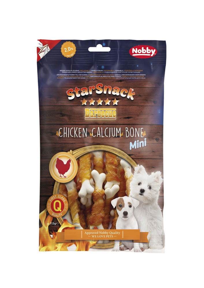 Paw & Joy Biggest Pet Supplies brand in Egypt | 70165 NOBBY StarSnack Barbecue MINI Chicken Calcium Bone 113g