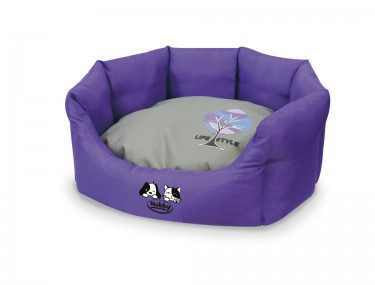 70749 NOBBY Comfort bed oval "CHUMA" purple l x w x h: 86 x 70 x 24 cm -  - PetsOffice