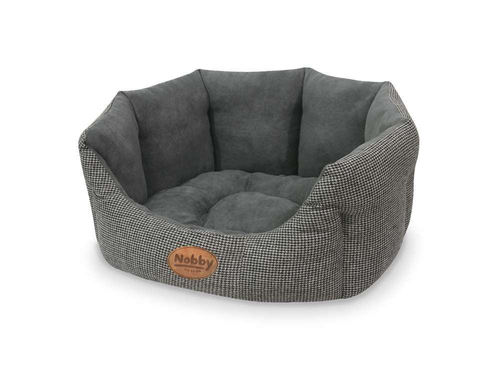 70759 NOBBY Comfort bed oval "JOSI" grey l x w x h: 65 x 57 x 22 cm