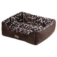 70847 NOBBY Comfort bed "KETO" suede brown w/ plush l x w x h: 65 x 60 x 20 cm -  - PetsOffice