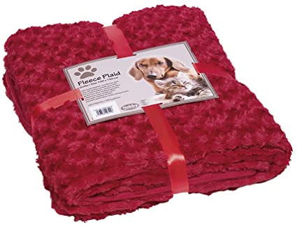 70979-40 NOBBY Fleece Plaid "SUPER SOFT" red S 60 x 85 cm -  - PetsOffice