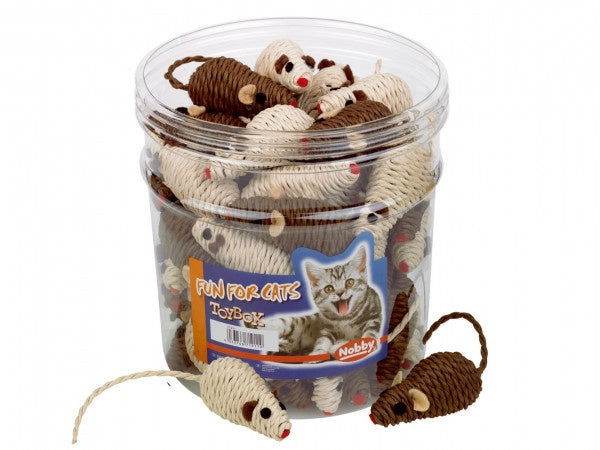 Paw & Joy Biggest Pet Supplies brand in Egypt | 71911 NOBBY Cat sisal mouse brown or beige 7cm