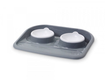72132 NOBBY Dinner Serving Tray "Butler" grey 2 x 300 ml