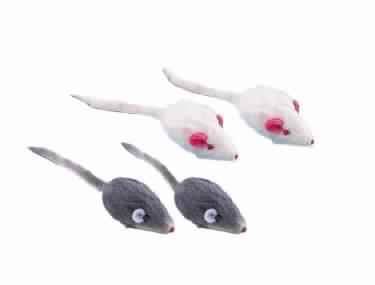 Paw & Joy Biggest Pet Supplies brand in Egypt | 72197 NOBBY Plush mouse short hair with rattle 5 cm; 4 pieces