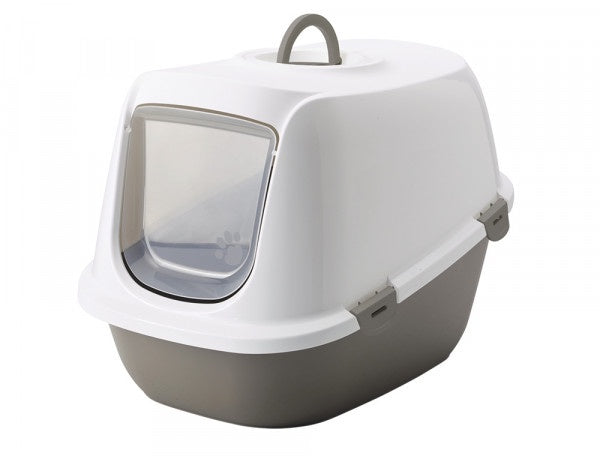 72241 NOBBY Cat Toilett "Leo" warmgrey-white 64x46x45cm