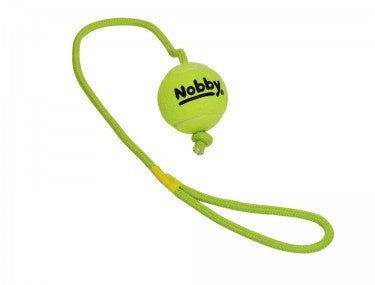 Paw & Joy Biggest Pet Supplies brand in Egypt | 72462 NOBBY Tennisball with throw rope M 6,5 cm; rope 70 cm