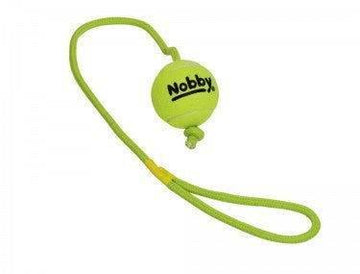 72462 NOBBY Tennisball with throw rope M 6,5 cm; rope 70 cm - Paw & Joy