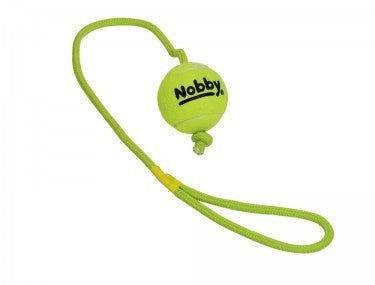 72462 NOBBY Tennisball with throw rope M 6,5 cm; rope 70 cm - Paw & Joy