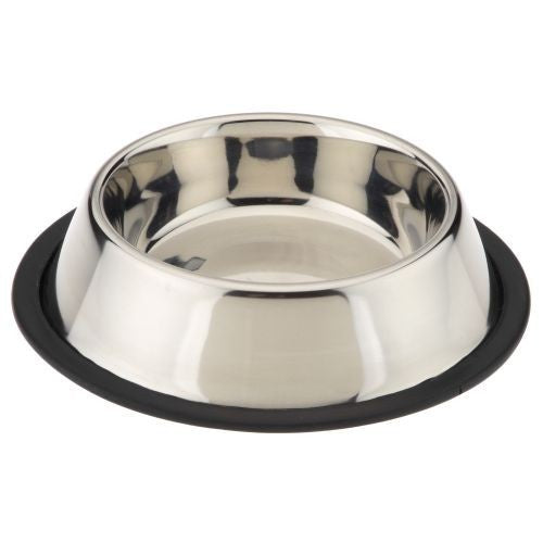 72812 NOBBY Stainless steel bowl, anti slip 0,45 l / Ø 19,0 cm -  - PetsOffice