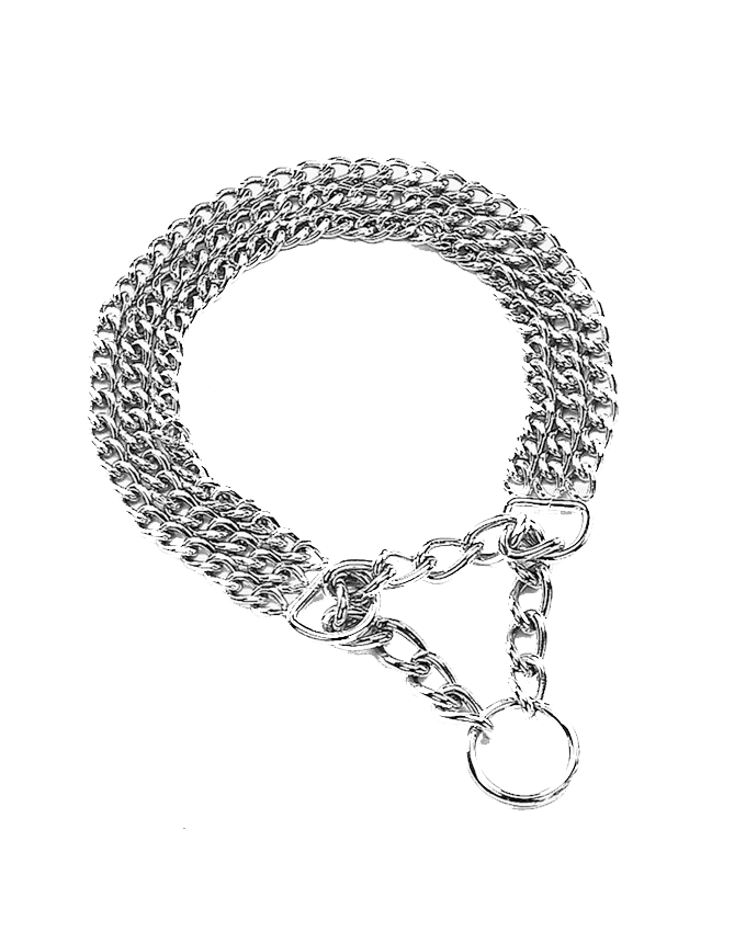Paw & Joy Biggest Pet Supplies brand in Egypt | 73041 NOBBY Chains choker, three rows, chrome 60cm-2mm