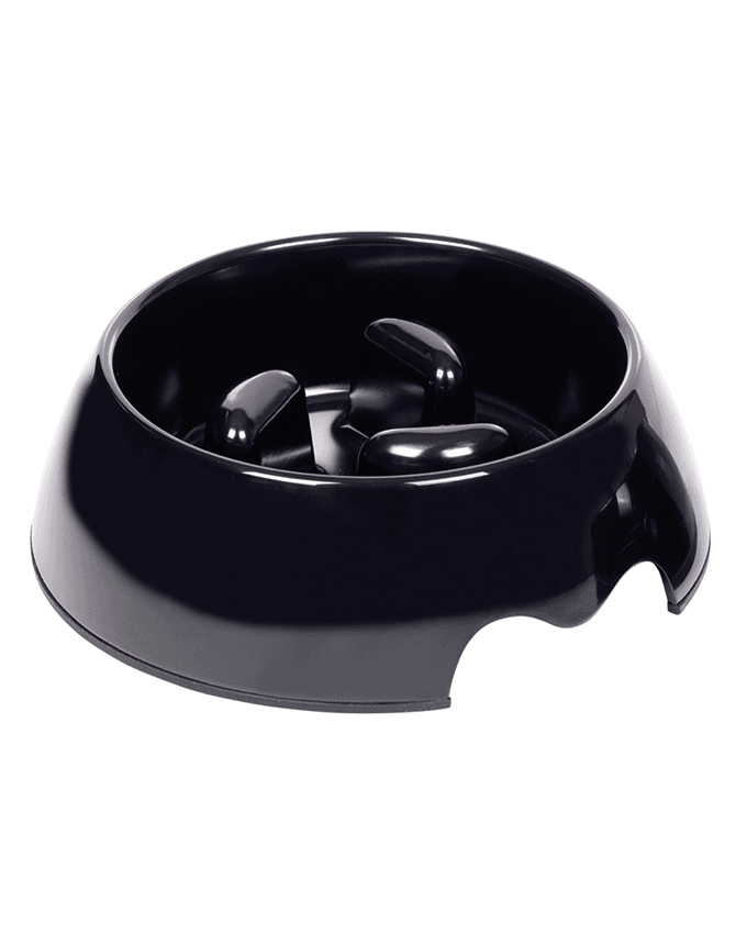 Paw & Joy Biggest Pet Supplies brand in Egypt | 73487-06 NOBBY Anti-gulping bowl Black 22 x 7,5 cm, 750 ml