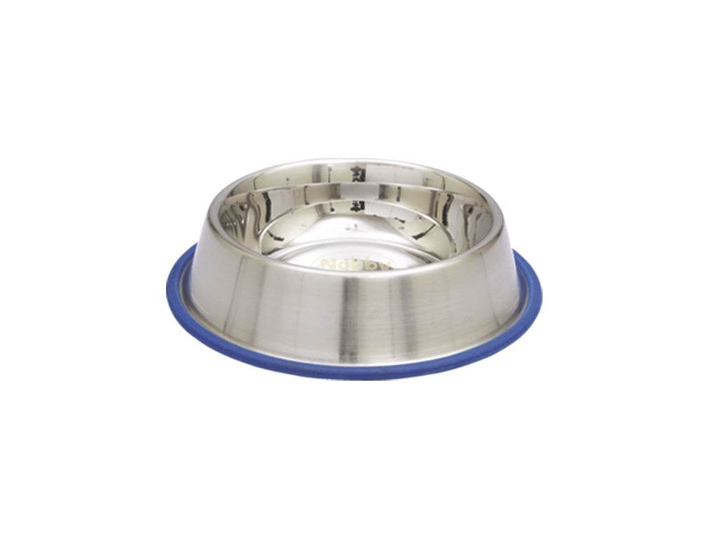 Paw & Joy Biggest Pet Supplies brand in Egypt | 73542 NOBBY Dog Stainless steel bowl, anti slip 0,45 L 19,5 cm