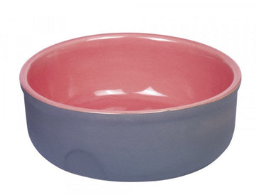 73764 NOBBY Ceramic bowl "Feed" grey/salmon Ø 13 x 5 cm; 250 ml