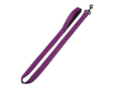 74788-38 NOBBY Leash "Classic Reflect SOFT" purple/black l: 120 cm; w: 25/30 mm - Paw & Joy