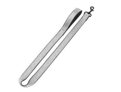 74788-42 NOBBY Leash "Classic Reflect SOFT" grey/black l: 120 cm; w: 25/30 mm - Paw & Joy
