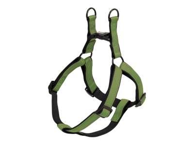 74794-41 NOBBY Harness "Classic Reflect SOFT" pastel green/black chest: 40-56 cm; w: 15/20 mm - Paw & Joy