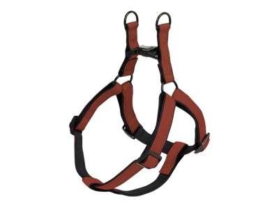 74794-80 NOBBY Harness "Classic Reflect SOFT" terracotta/black chest: 40-56 cm; w: 15/20 mm - Paw & Joy