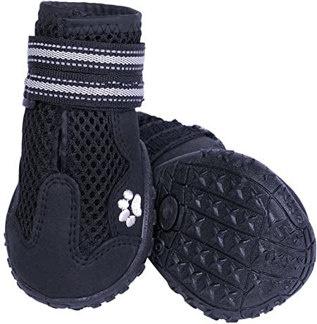 75992-05 NOBBY Dog boot "Runners Mesh" 2pcs black size: M (5) , l: 65 mm; w: 56 mm -  - PetsOffice