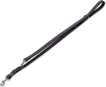 78421-38 NOBBY Leather training leash "CUSTAILO" purple/black L: 200 cm; W: 13 mm - Paw & Joy