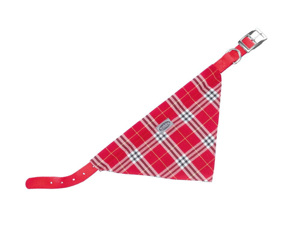 78552-01 NOBBY Collar with scarf red l: 50 cm; w: 20 mm -  - PetsOffice