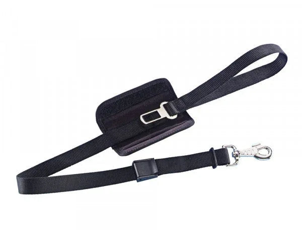 78565 NOBBY Leash incl. car safety seat belt black l: 75/100 cm; w: 24 mm - Paw & Joy