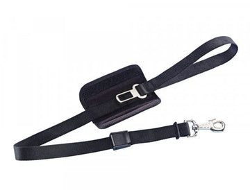 78565 NOBBY Leash incl. car safety seat belt black l: 75/100 cm; w: 24 mm - Paw & Joy