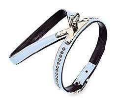 78712-32 NOBBY Harness "Crystal" light blue/white chest: 35 cm; w: 12/14 mm -  - PetsOffice