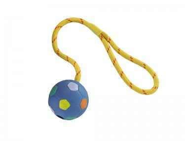 Paw & Joy Biggest Pet Supplies brand in Egypt | 79025 NOBBY Rubber ball with rope / 6,5 cm / farbig sortiert