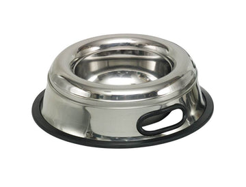 Paw & Joy Biggest Pet Supplies brand in Egypt | 79092 NOBBY Stainless steel bowl SPLASH FREE, anti slip 23,0 cm 0,85 ltr