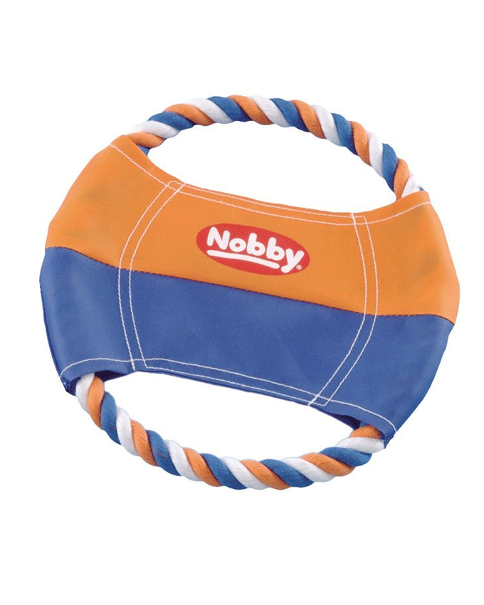 Paw & Joy Biggest Pet Supplies brand in Egypt | 79315 NOBBY Nylon frisbee with ring made of cotton