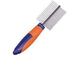 Paw & Joy Biggest Pet Supplies brand in Egypt | 79479 NOBBY Comfort Line double sided comb gross & fine; 18 and 35 teeth