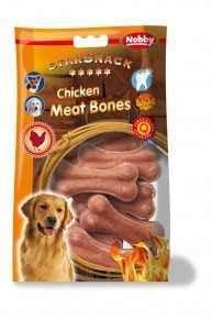 70080 NOBBY CHICKEN MEAT BONES pressed bone small 8 pcs,approx. 6 cm, approx. 136 g - Paw & Joy