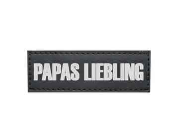 80592 NOBBY Velcro sticker PAPAS LIEBLING  Set 2 pcs; 3 x 9 cm