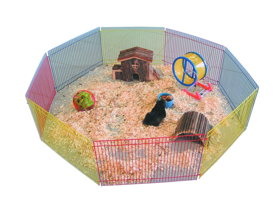 Paw & Joy Biggest Pet Supplies brand in Egypt | 81088 NOBBY Hamster play pen bunt 8 fence 34 x 23 cm