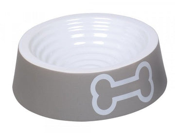 82323 NOBBY Ceramic bowl "Big Bone" grey Ø 24 x 7 cm, 0,7 l