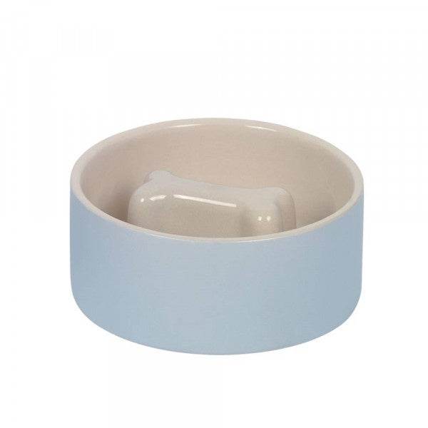 Paw & Joy Biggest Pet Supplies brand in Egypt | 82439 NOBBY Anti-gulping bowl Bone grey/cream Ø 15 x 6cm, 0,5 l