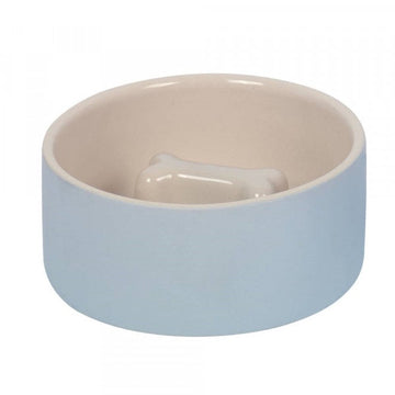 82440 NOBBY Anti-gulping bowl "Bone" grey/cream � 18 x 7cm, 1,0 l