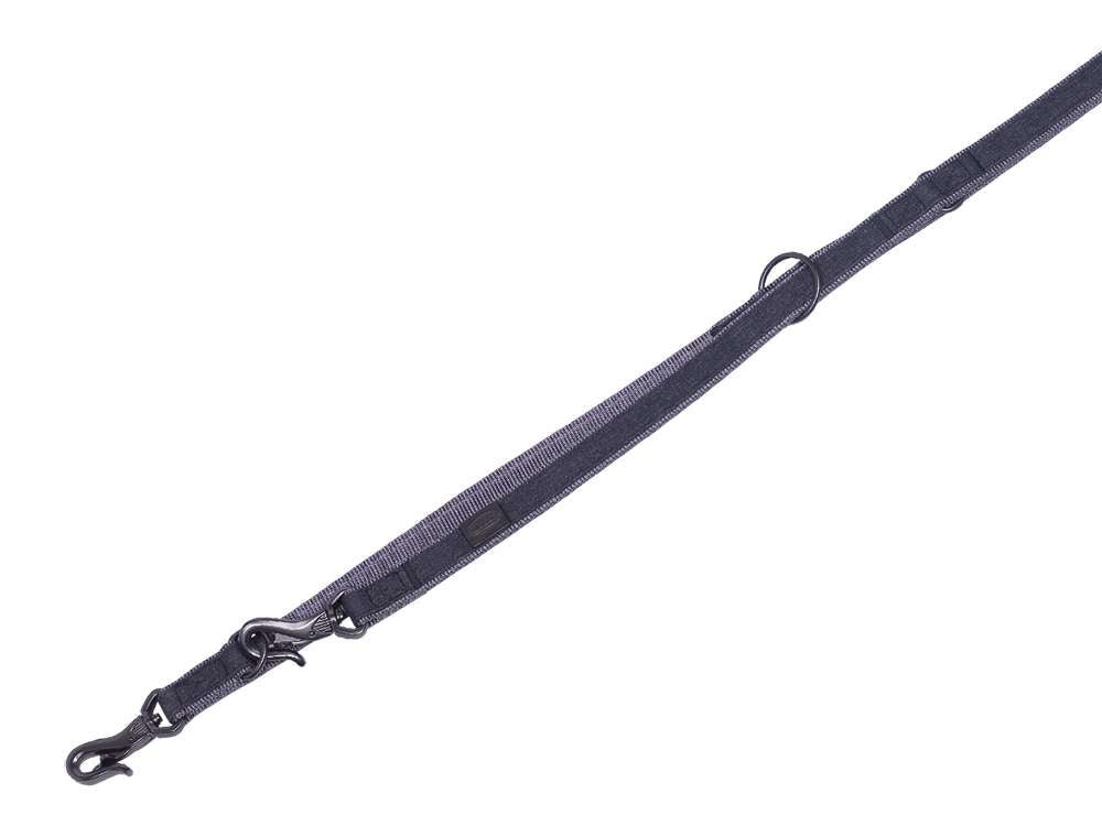 88744-05 NOBBY F�hrleine "Linen Deluxe" black/grey l: 200 cm, w: 16 mm
