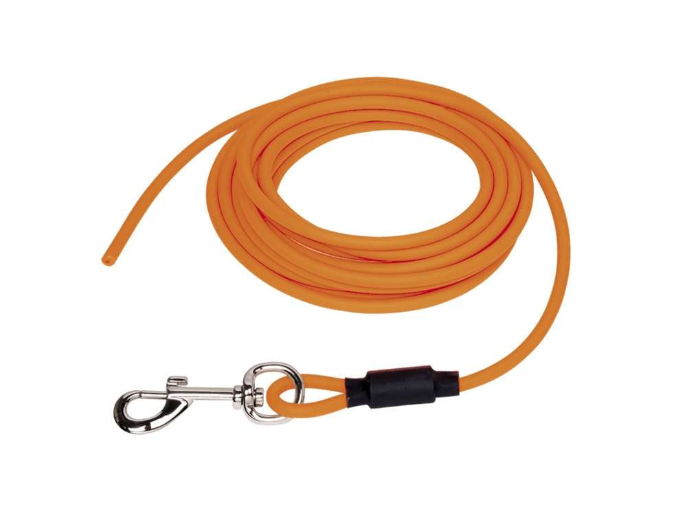 88758-04 NOBBY Tracking leash "Cover" round neon orange l: 10 m, � 6 mm